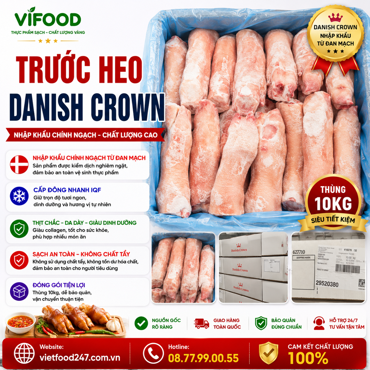 Dựng Trước Heo Danish Crown