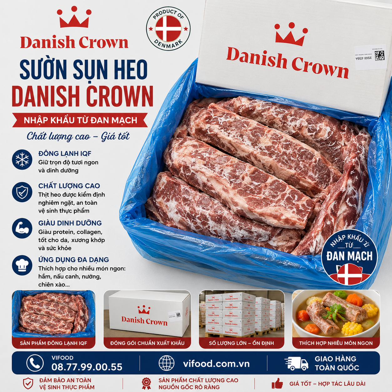Sườn Sụn Heo Danish Crown