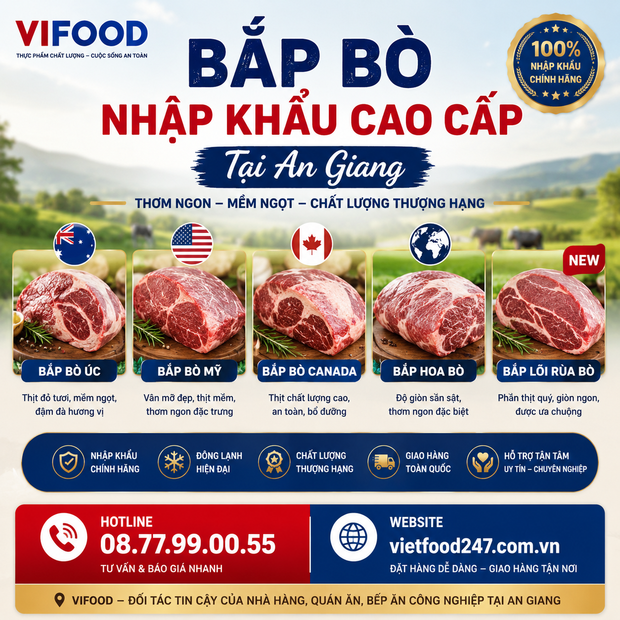 Bắp Bò Nhập Khẩu Cao Cấp Tại An Giang