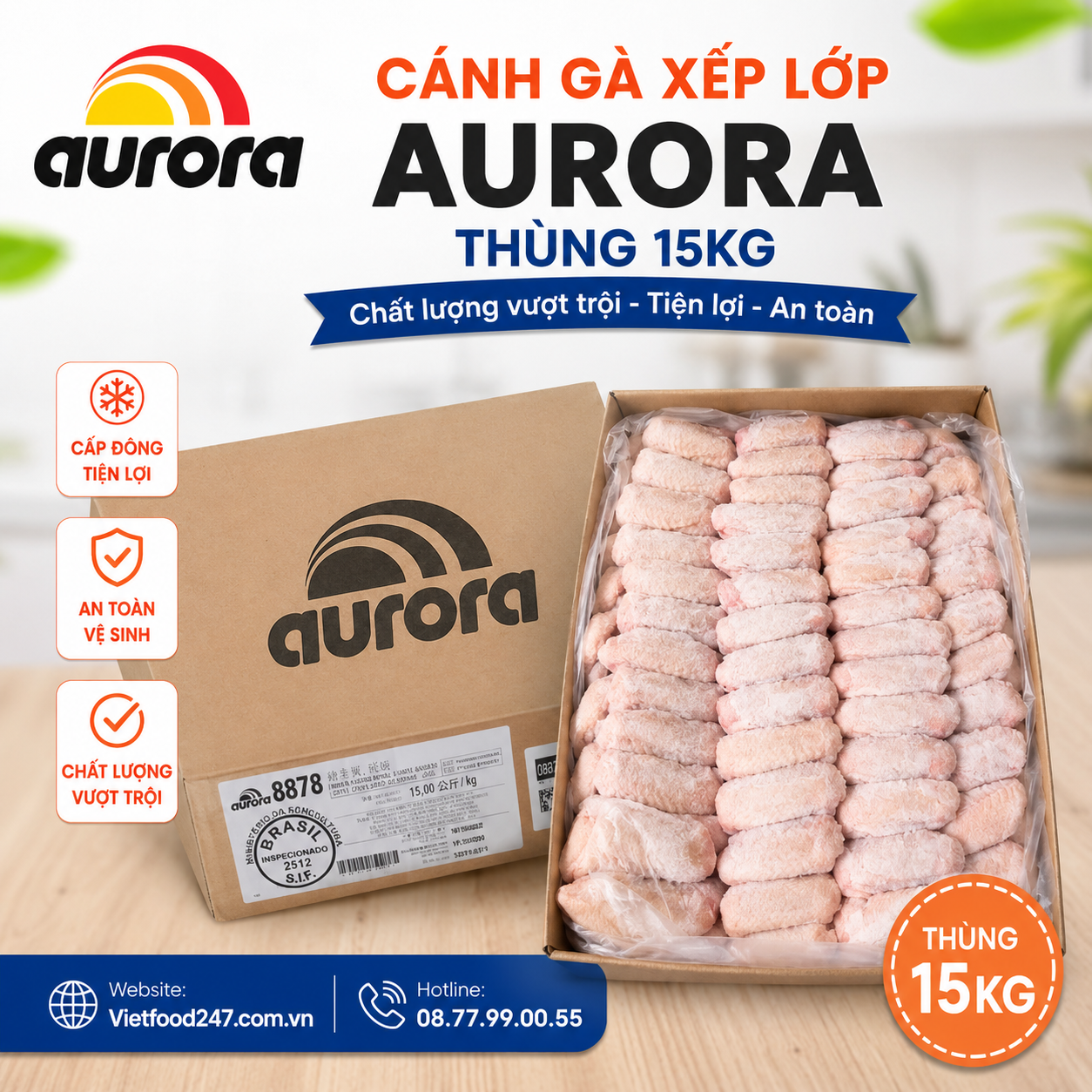 Cánh Gà Xếp Lớp Aurora