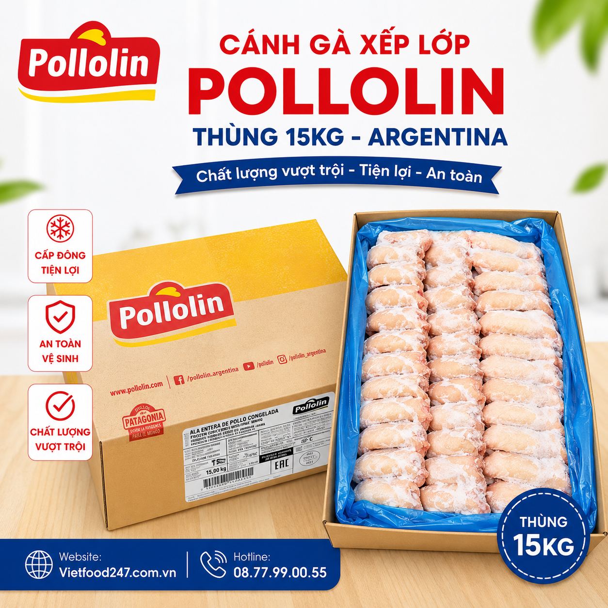 Cánh Gà Xếp Lớp Pollolin
