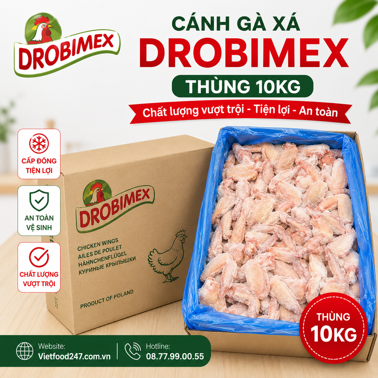 Cánh Gà Xá Drobimex