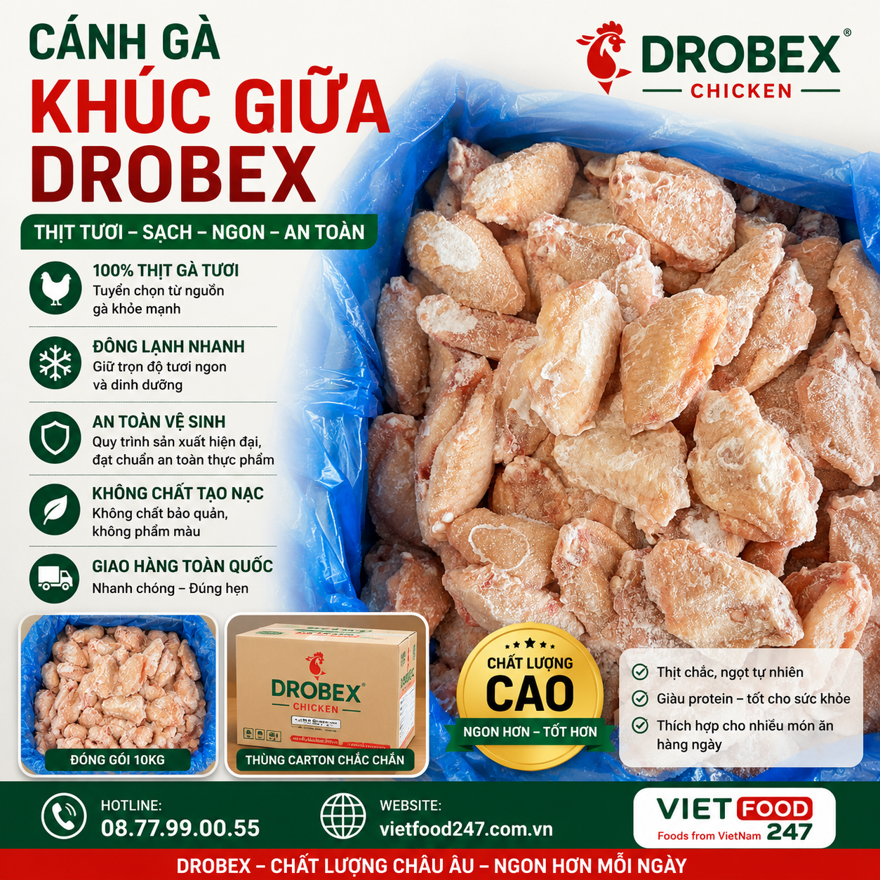 Cánh Gà Khúc Giữa Drobex