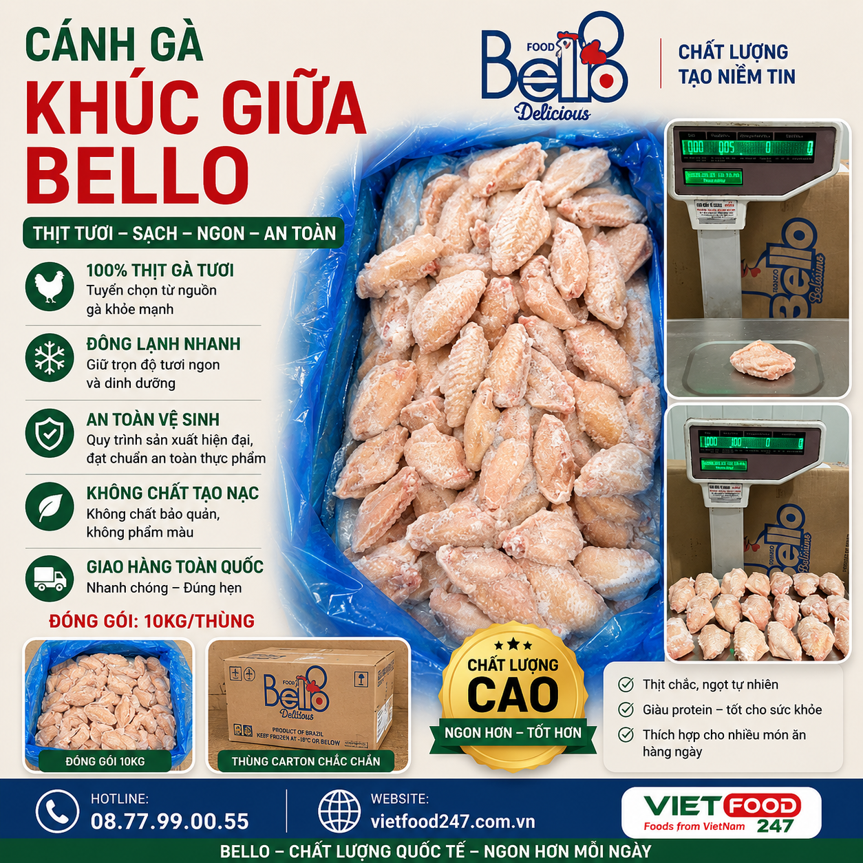 Cánh Gà Khúc Giữa Bello