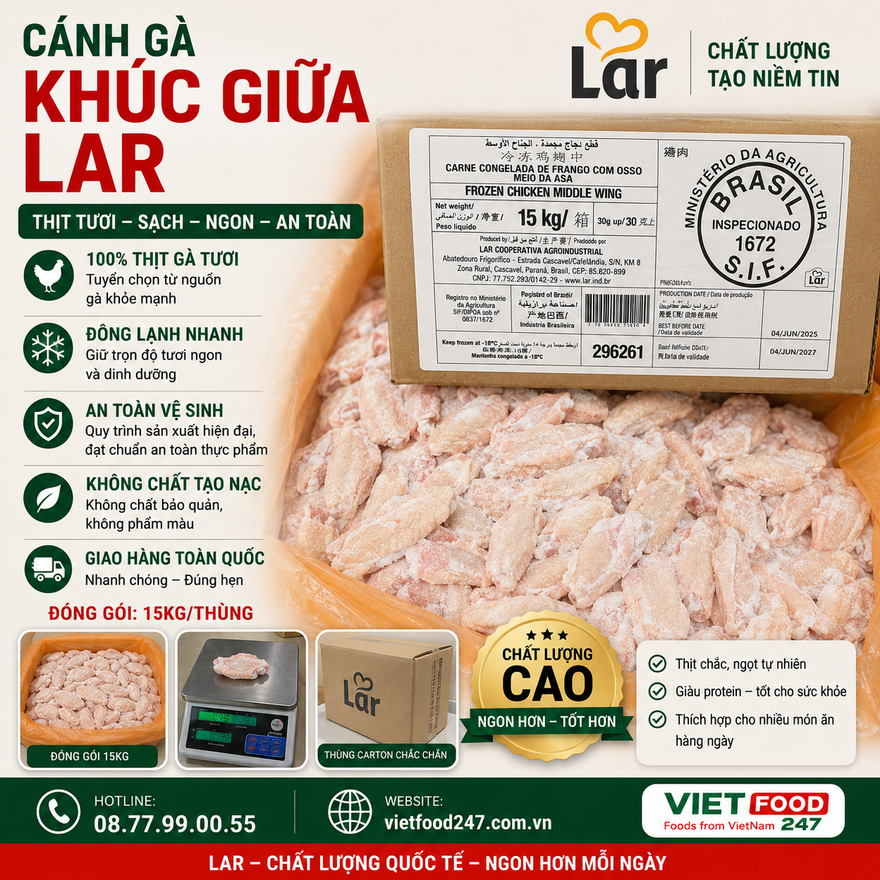 Cánh Gà Khúc Giữa Laru Brazil
