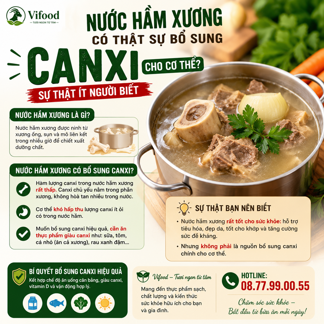 Nước Hầm Xương Có Thật Sự Bổ Sung Canxi Cho Cơ Thể?