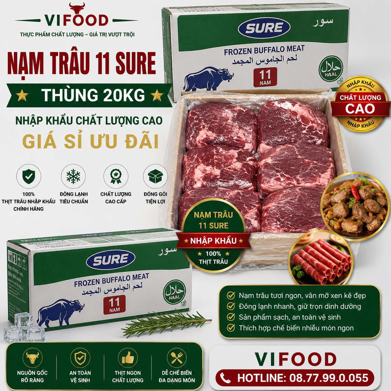 Nạm Trâu 11 Sure Thùng 20kg