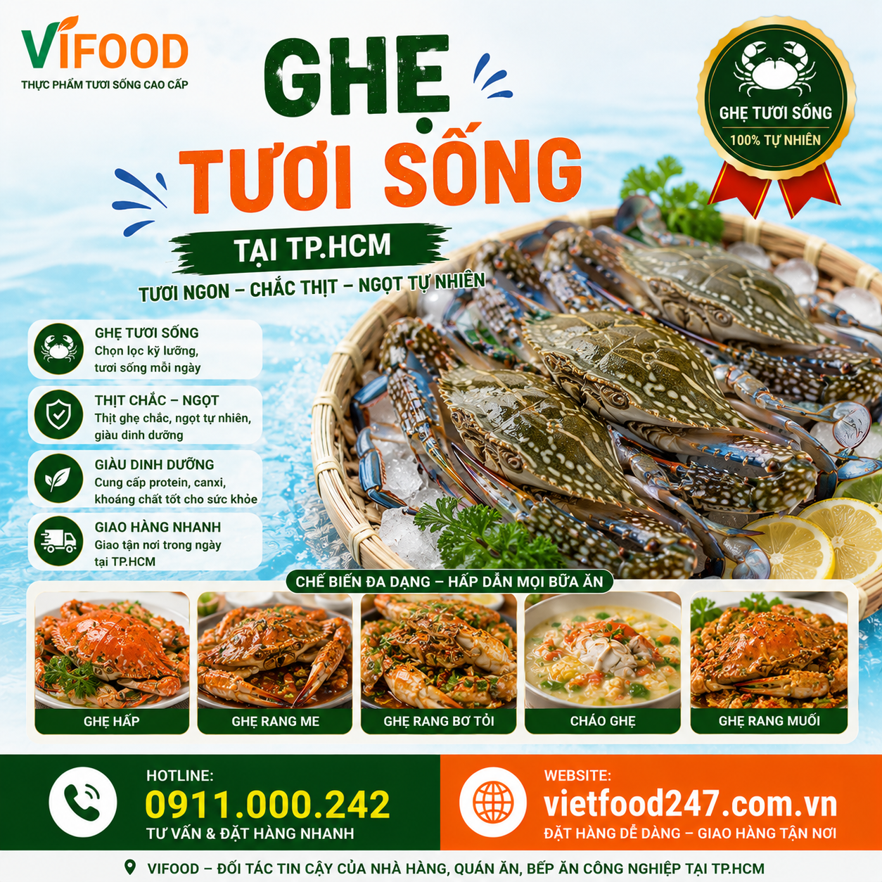 Báo Giá Ghẹ Tươi Sống Tại TP.HCM Mới Nhất 