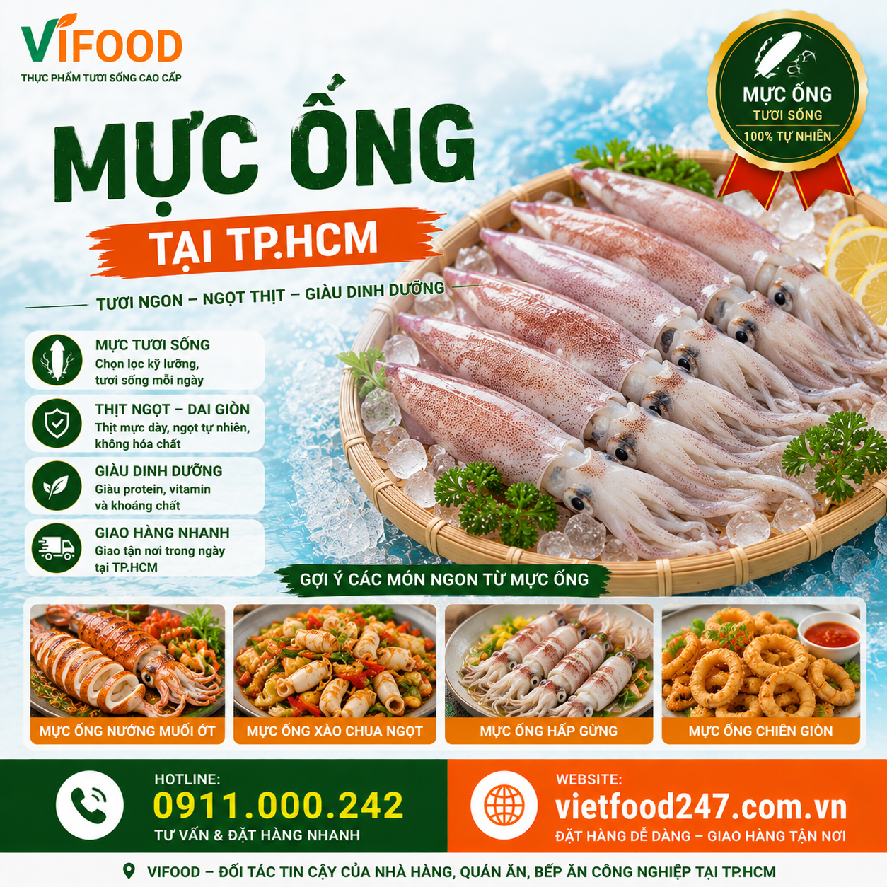 Địa Chỉ Bán Mực Ống Tại TPHCM Giá Tốt, Chất Lượng Cao