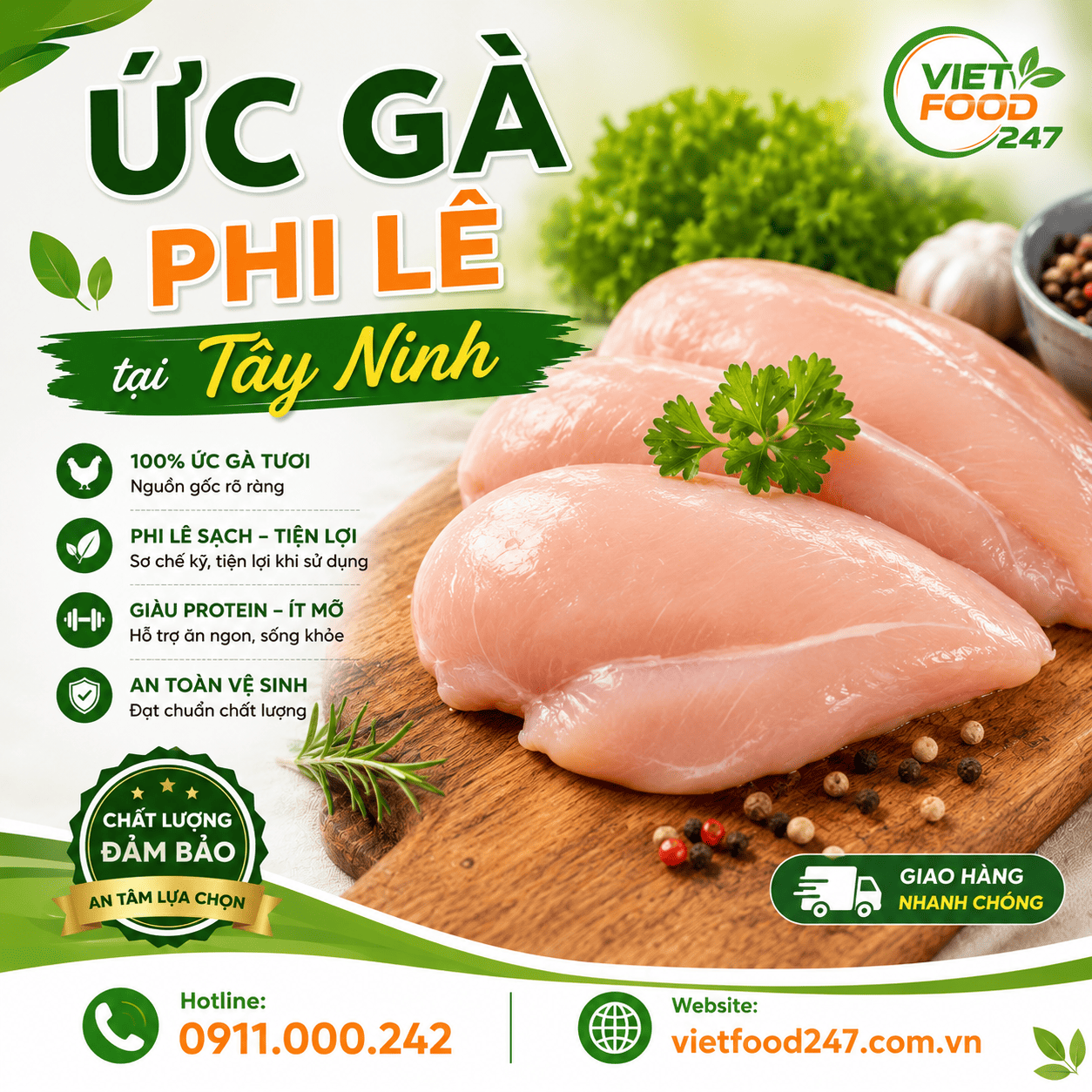 Địa Chỉ Bán Ức Gà Phi Lê tại Tây Ninh Uy Tín, Giá Sỉ