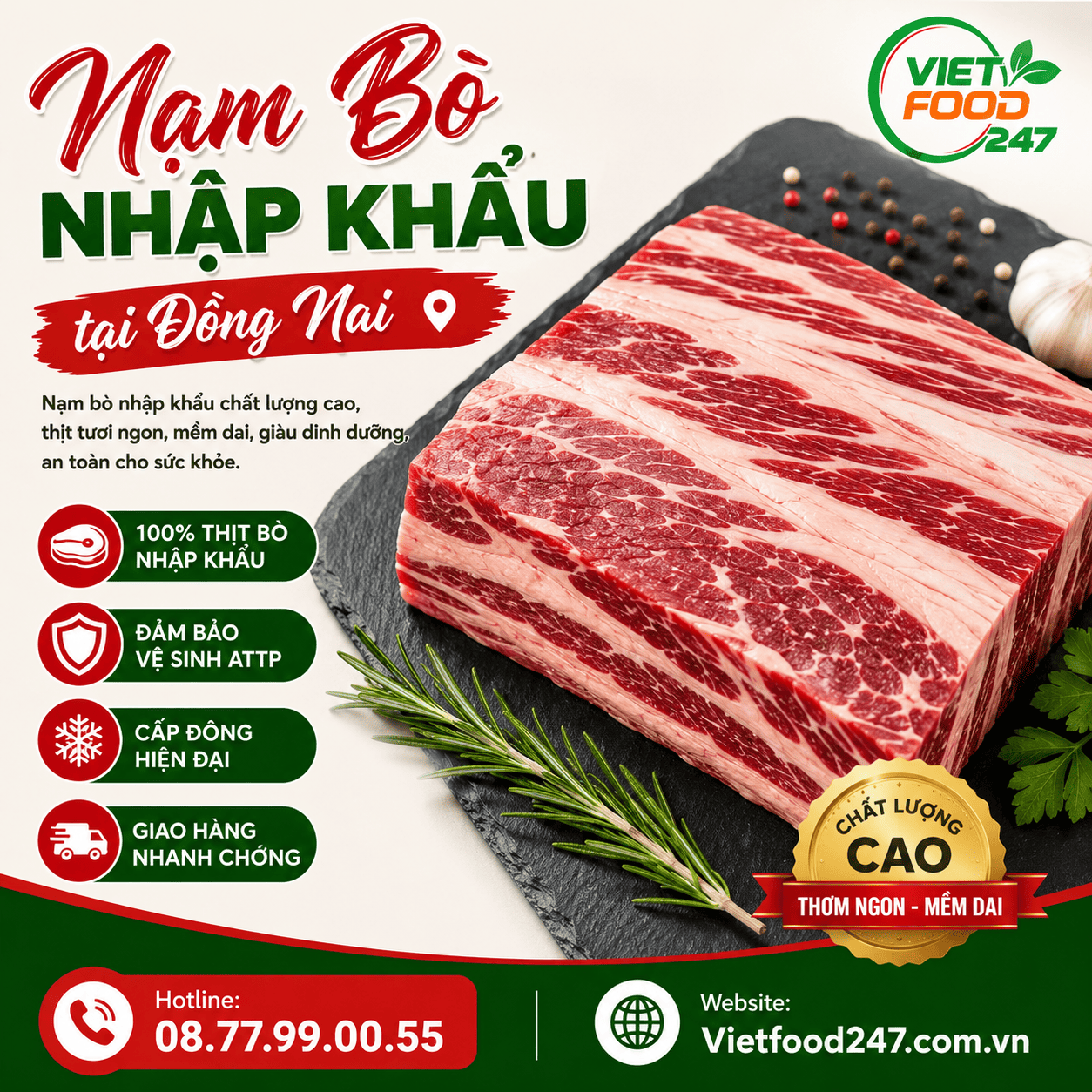 Địa Chỉ Cung Cấp Nạm Bò Nhập Khẩu tại Đồng Nai Uy Tín, Giá Sỉ