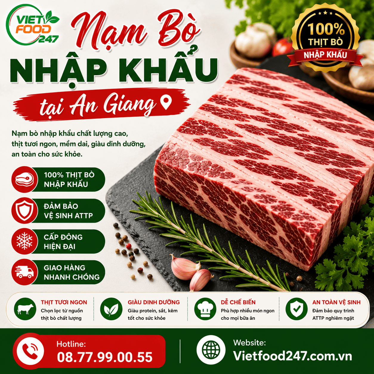 Nạm Bò Nhập Khẩu tại An Giang Hôm Nay Giá Bao Nhiêu?