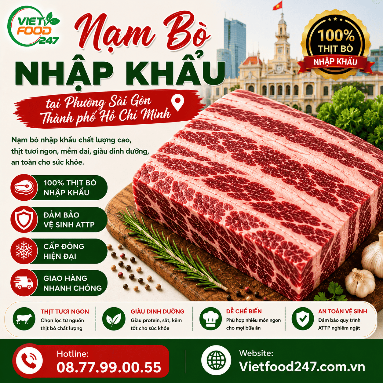 Nạm Bò Nhập Khẩu tại Phường Sài Gòn - Thành phố Hồ Chí Minh Giá Bao Nhiêu?