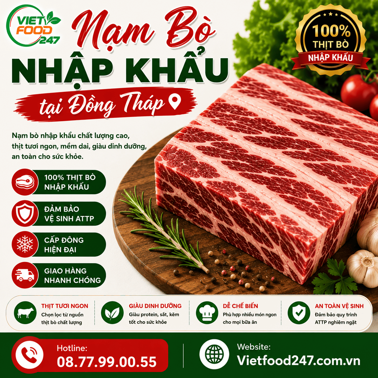 Địa Chỉ Cung Cấp Nạm Bò Nhập Khẩu tại Đồng Tháp Uy Tín, Giá Sỉ