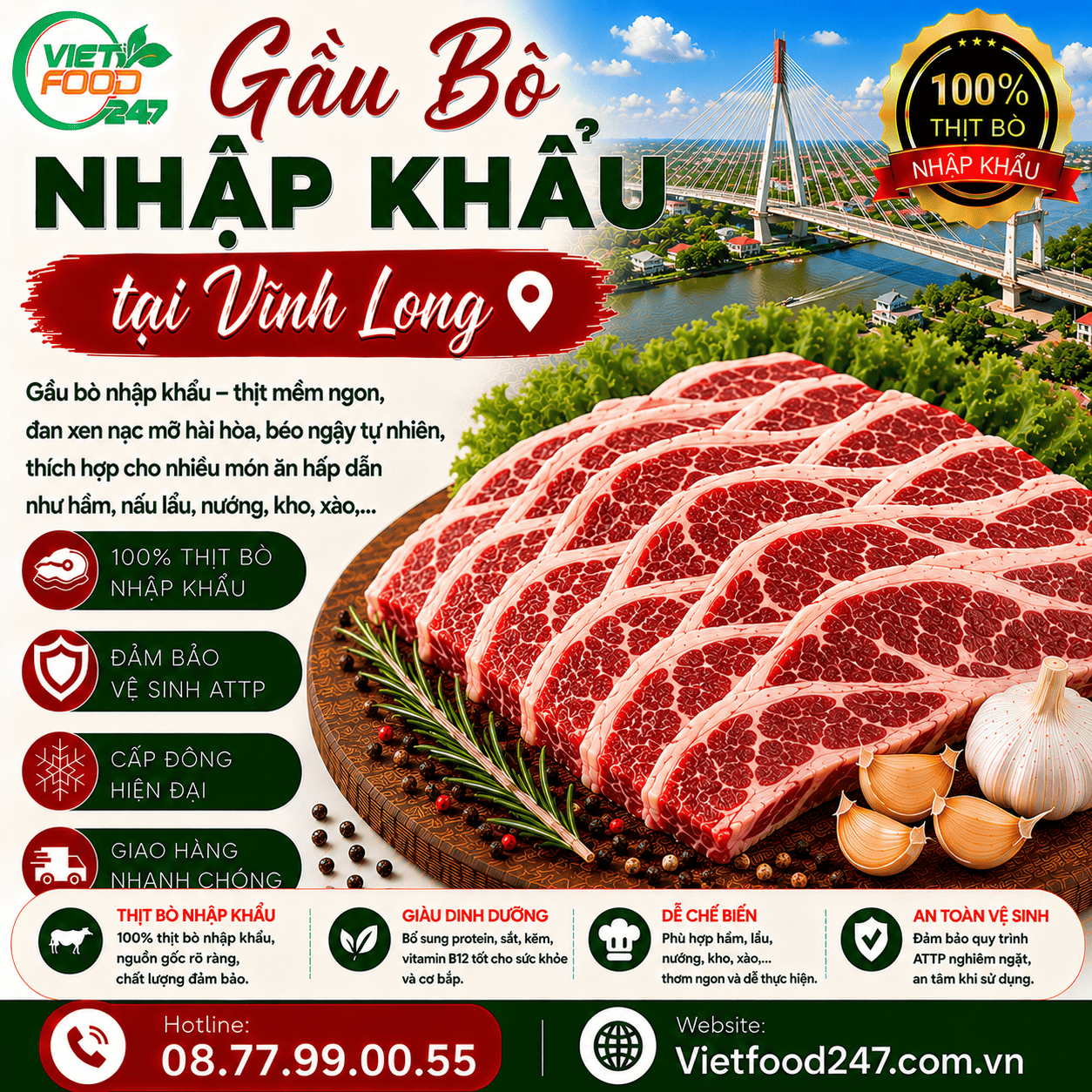 Báo Giá Gầu Bò Nhập Khẩu tại Vĩnh Long Mới Nhất