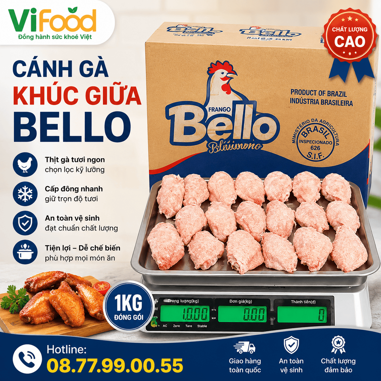 Cánh gà khúc giữa Bello