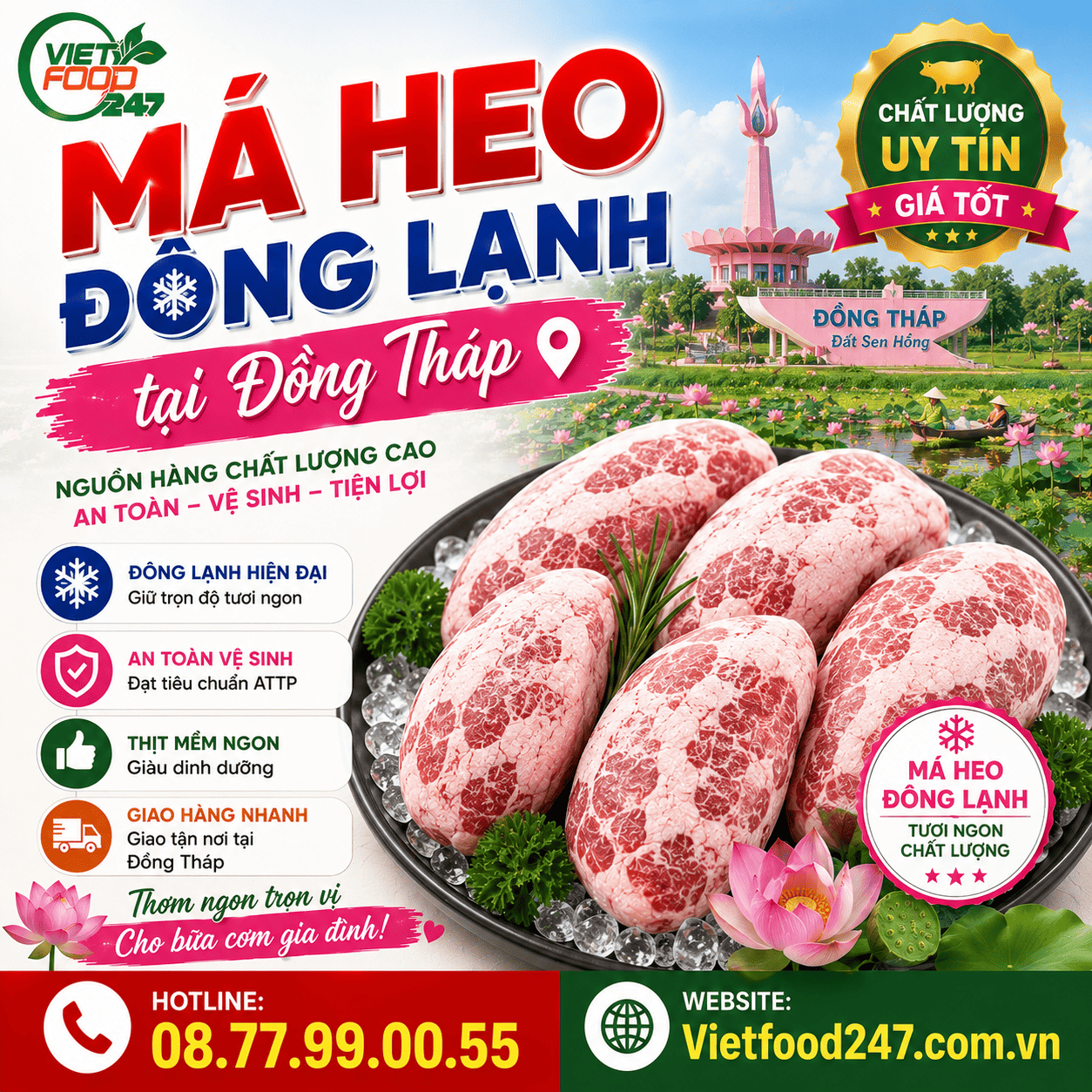 Má Heo Đông Lạnh tại Đồng Tháp – Giải Pháp Nguyên Liệu Cho Cơ Sở Chế Biến