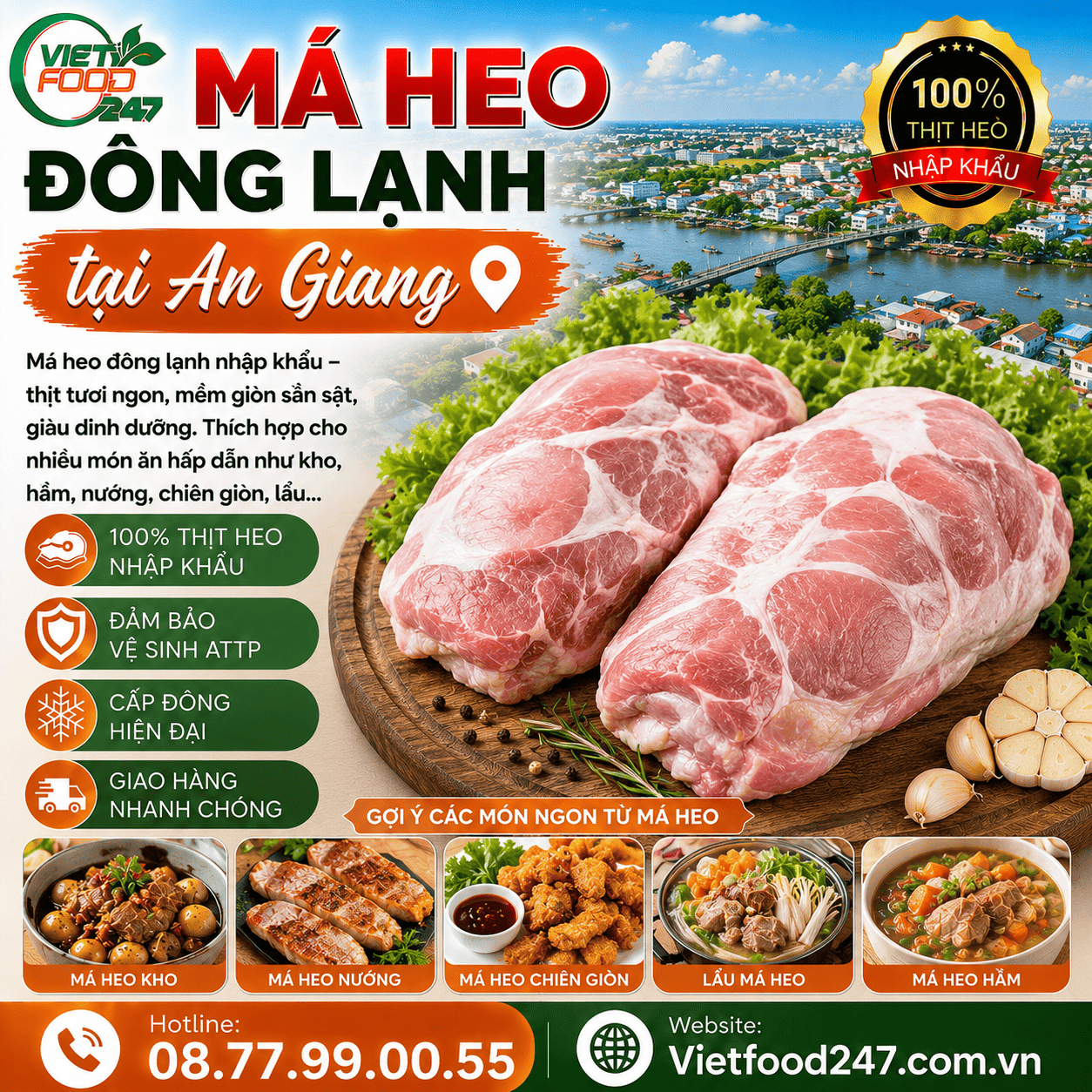 Địa Chỉ Mua Má Heo Đông Lạnh tại An Giang Uy Tín, Chất Lượng Cao
