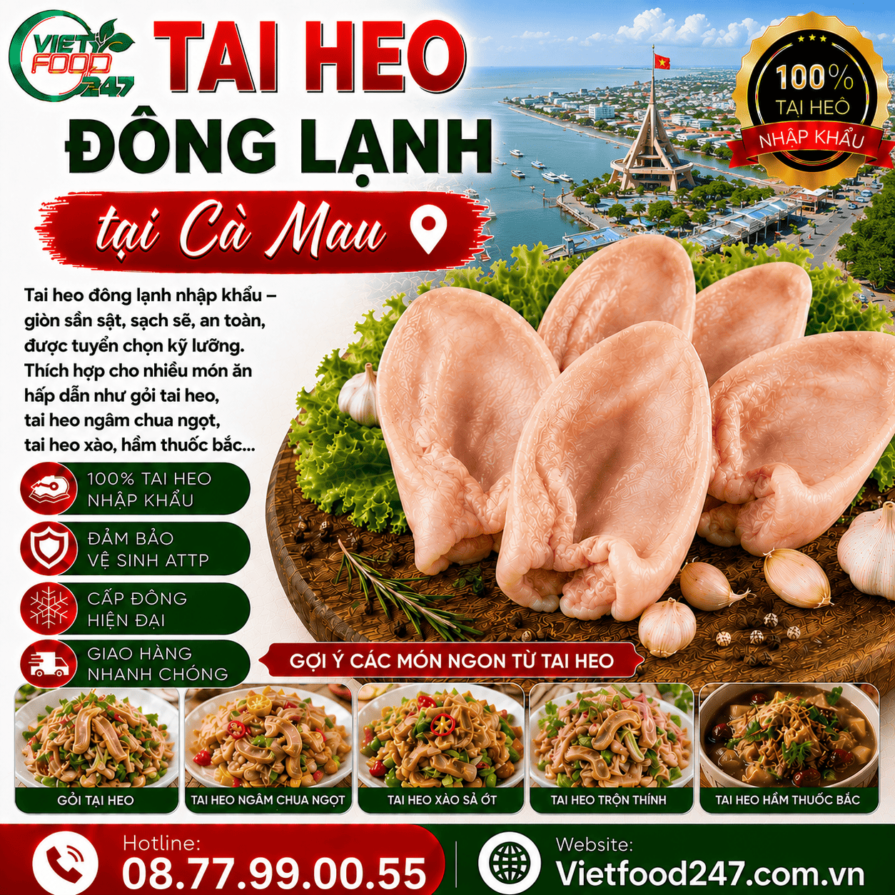 Địa Chỉ Mua Tai Heo Đông Lạnh Uy Tín Tại Cà Mau