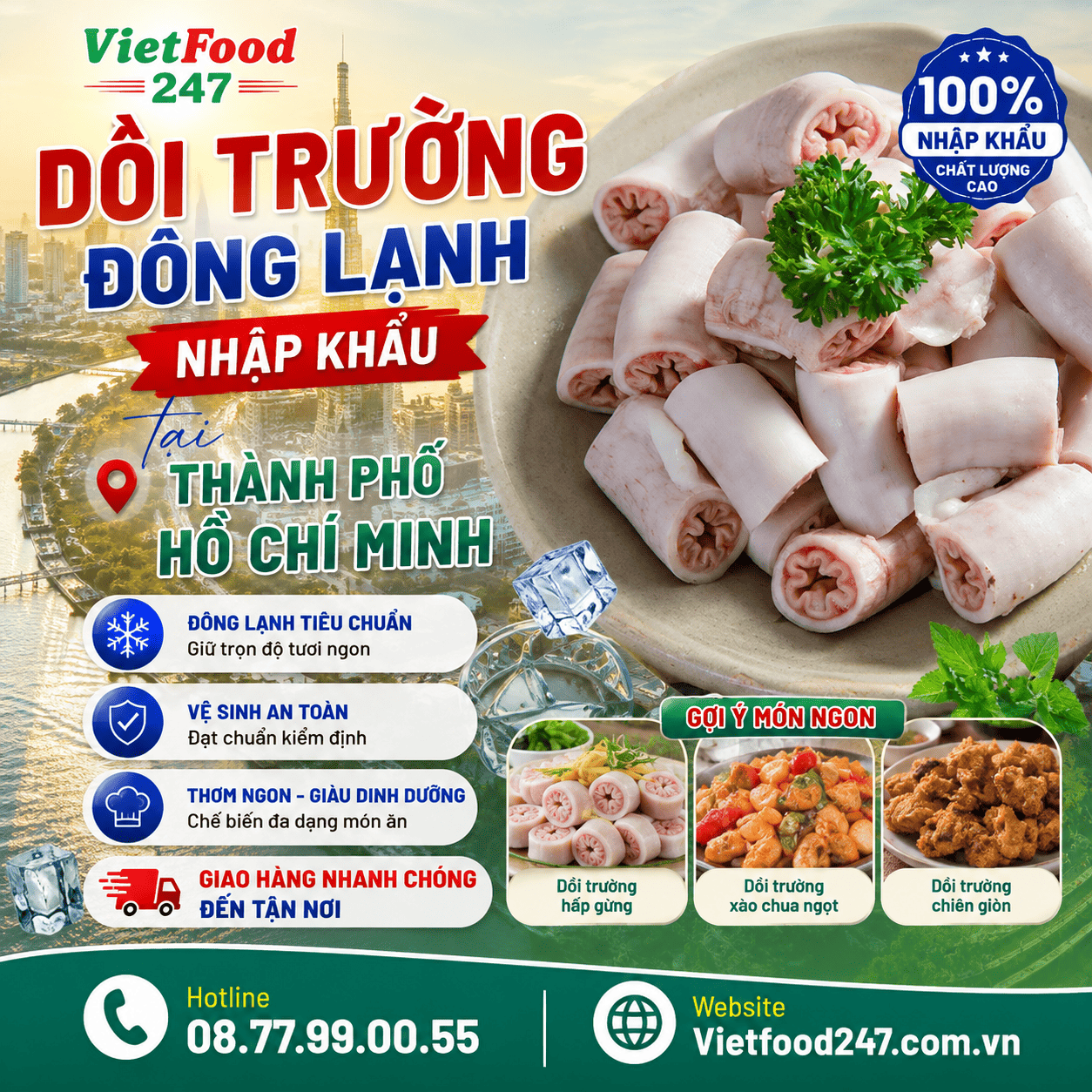 Mua Dồi Trường Heo Đông Lạnh Nhập Khẩu tại Thành phố Hồ Chí Minh Giá Tốt