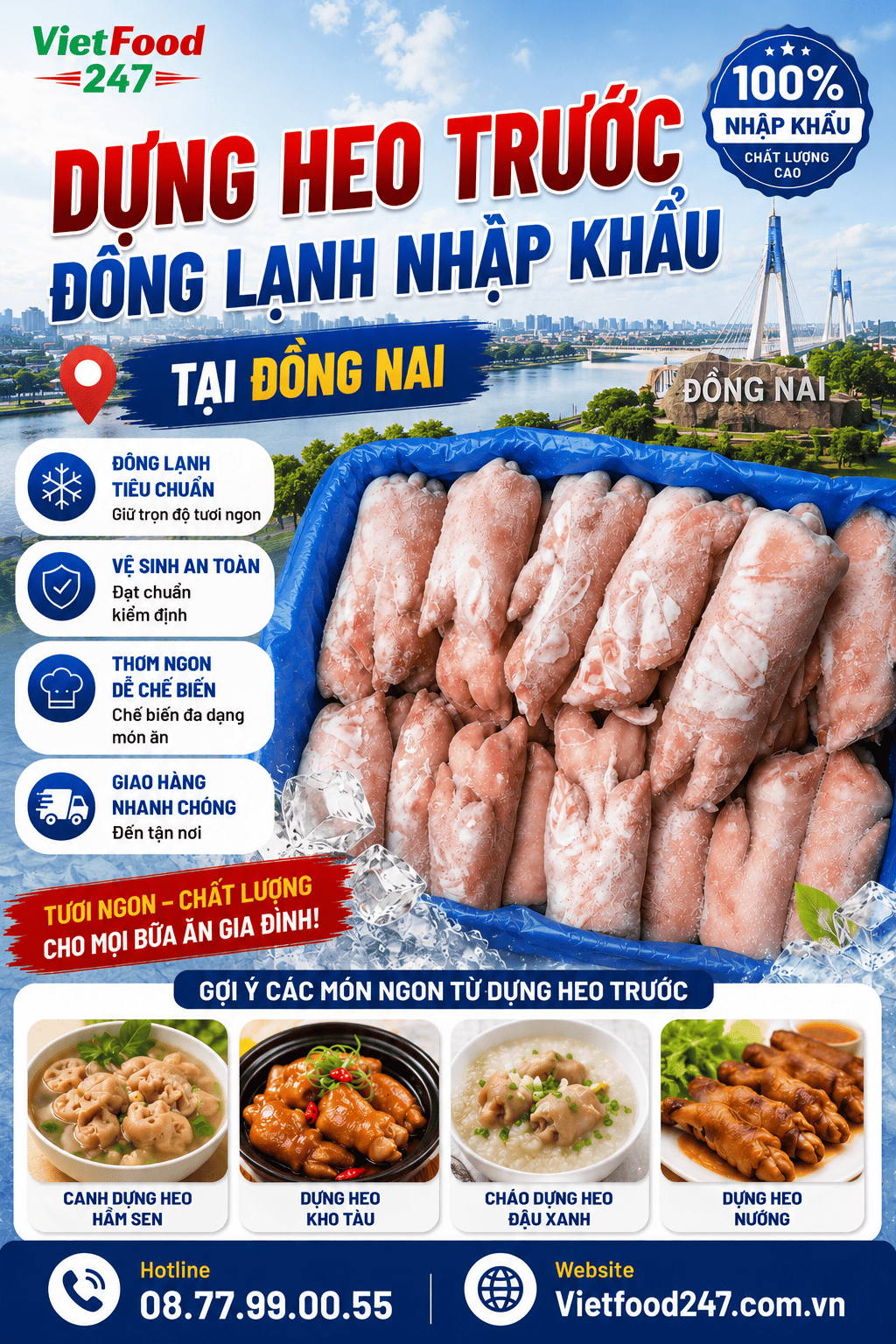 Nguồn Sỉ Dựng Heo Trước Đông Lạnh Nhập Khẩu Tại Đồng Nai
