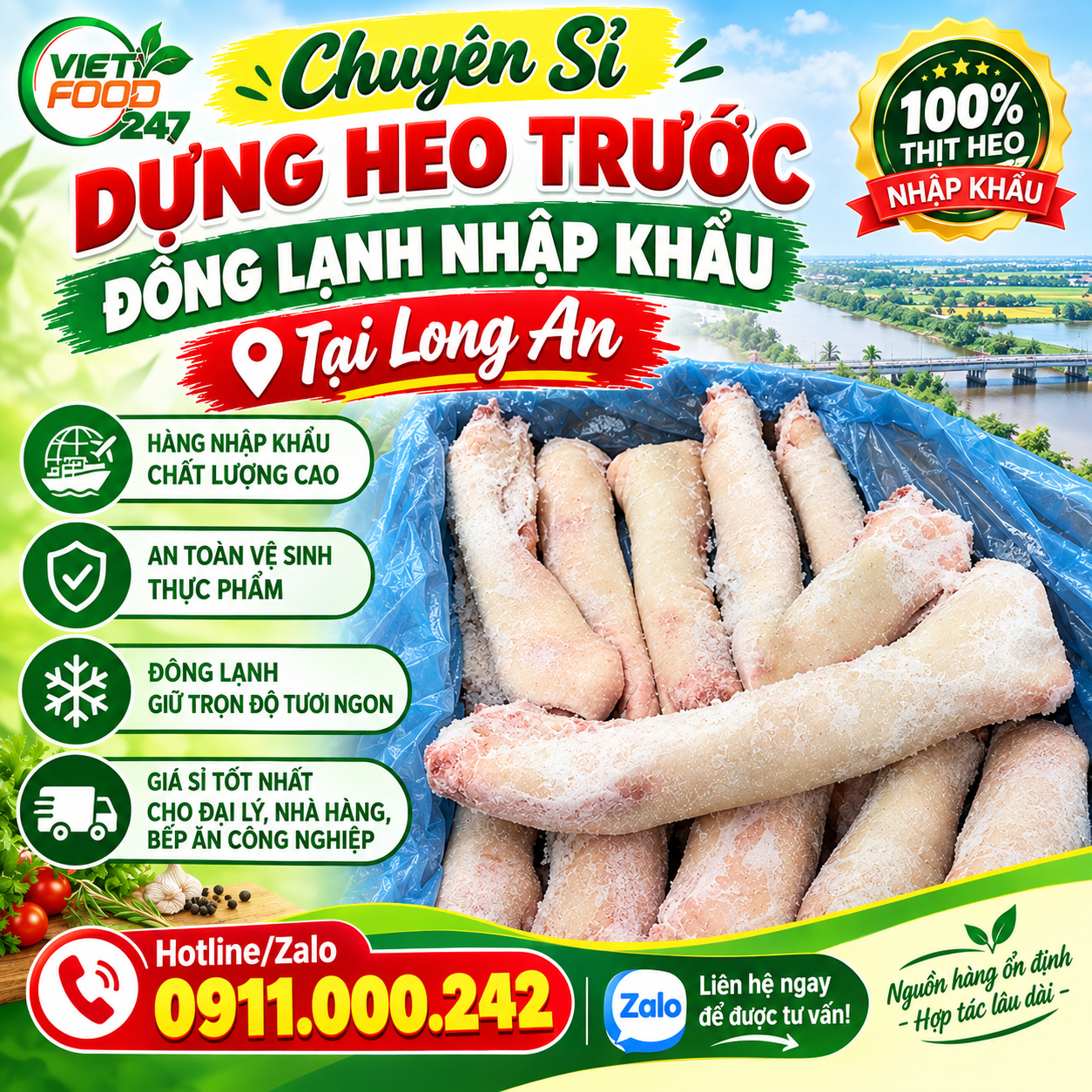 Nguồn Sỉ Dựng Heo Trước Đông Lạnh Nhập Khẩu Tại Cà Mau