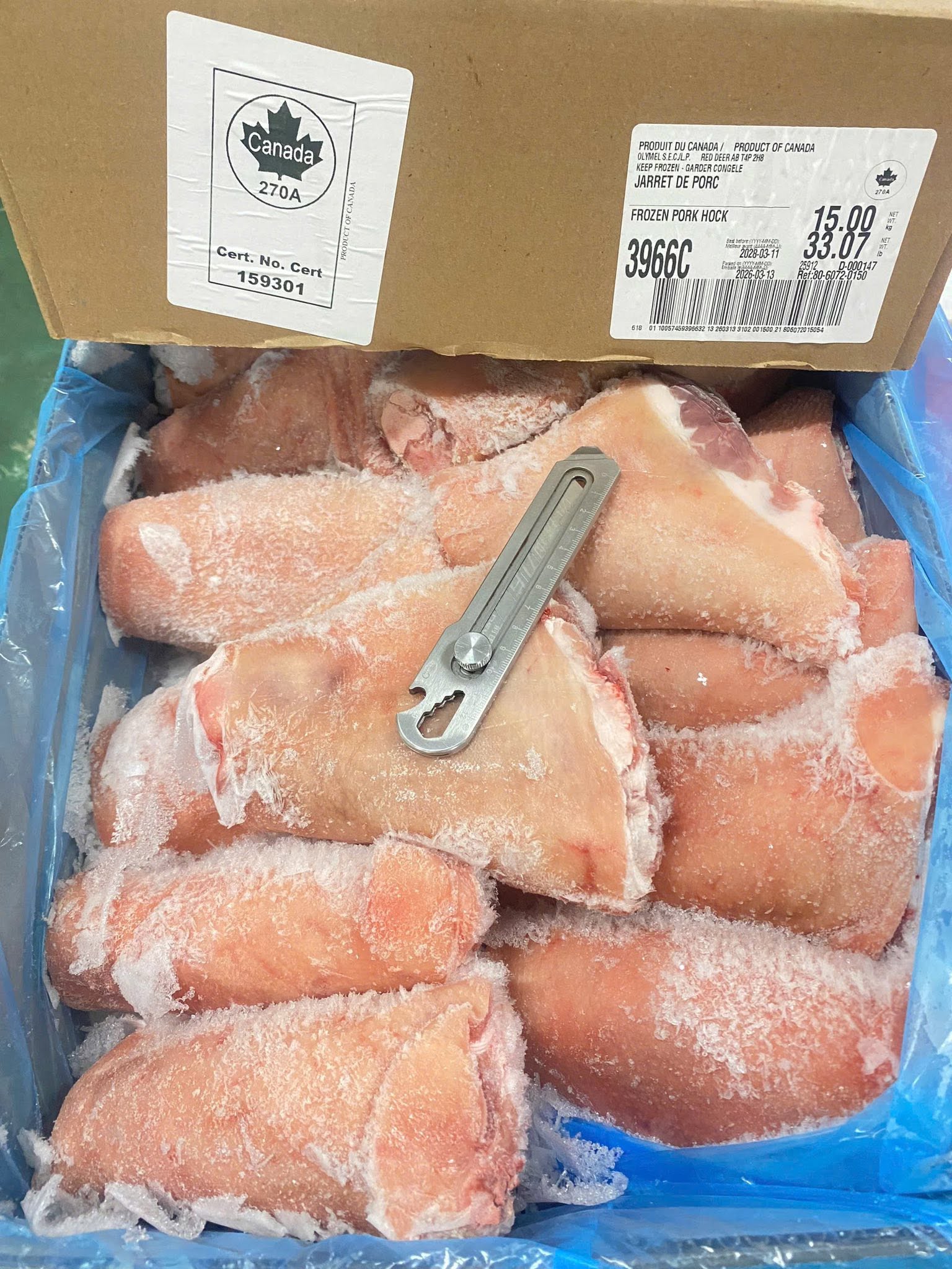 Khoanh Bắp Trước Heo Olymel 270 Đông Lạnh Nhập Khẩu Canada