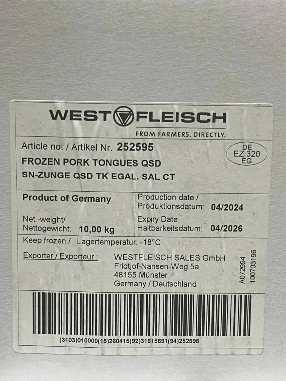Lưỡi Heo Không Cuống West Giá Sỉ Toàn Quốc