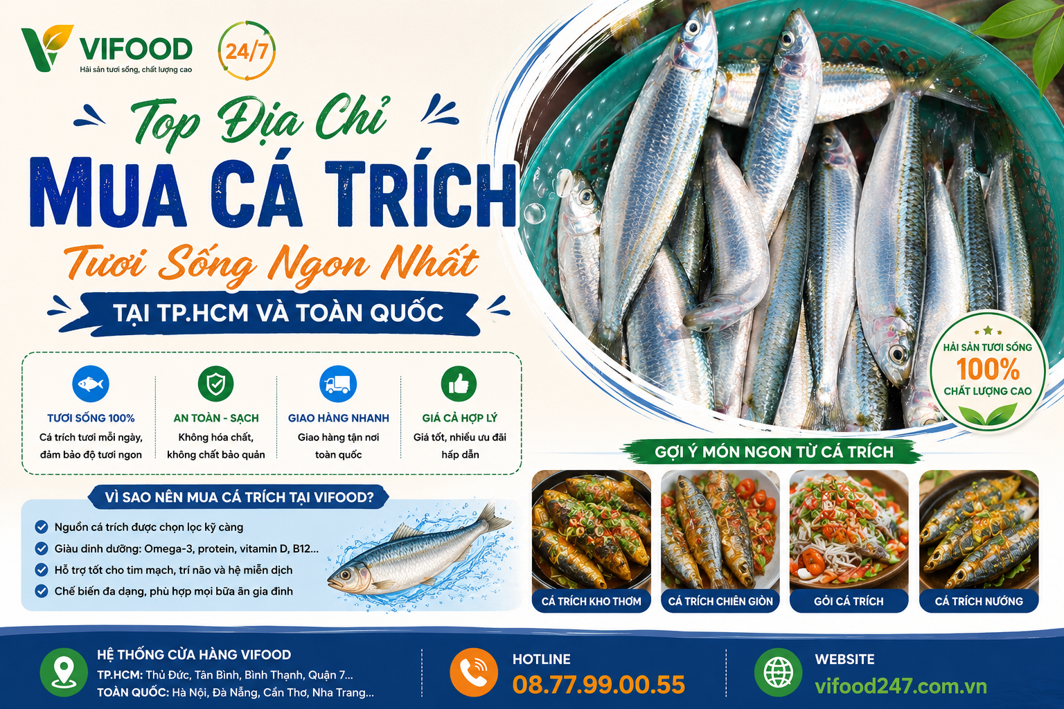 Cá trích tươi sống VIFOOD