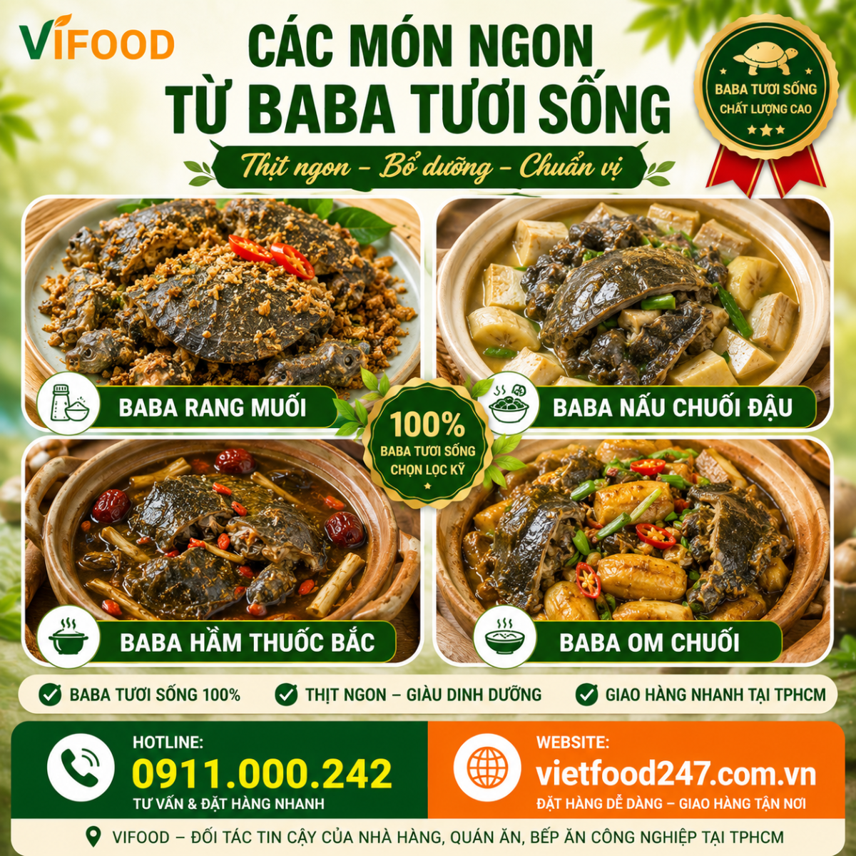 Baba tươi sống tại TPHCM