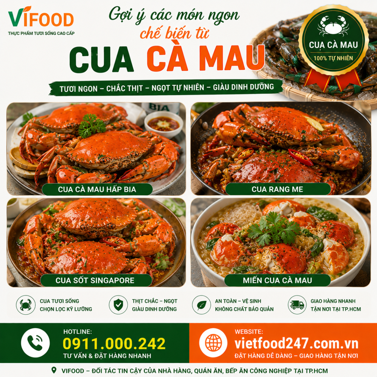 Các món ngon từ Cua Cà Mau