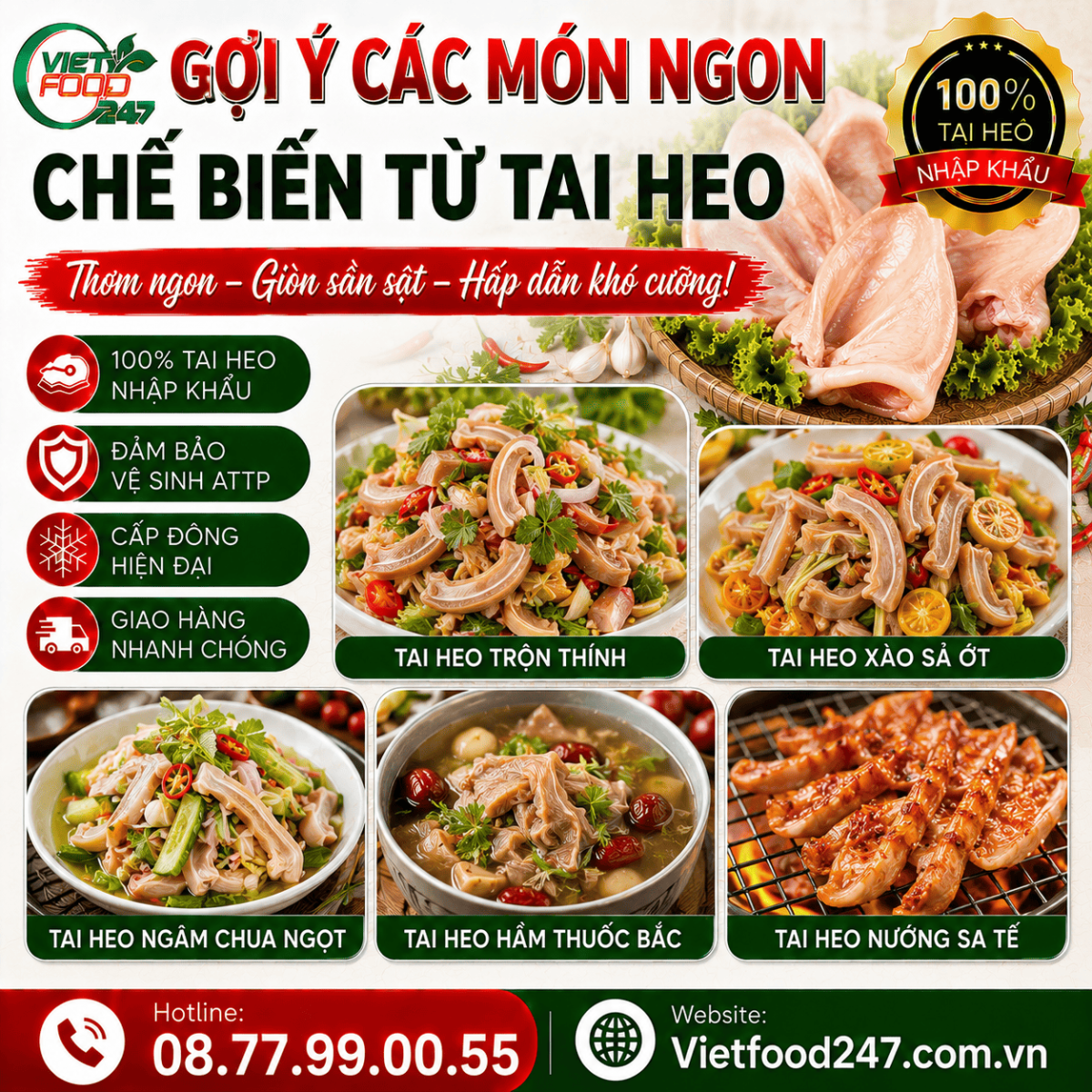 Tai Heo Đông Lạnh tại Cà Mau