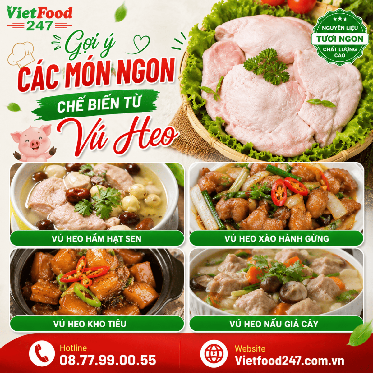 Vú Heo Đông Lạnh Nhập Khẩu tại Tây Ninh